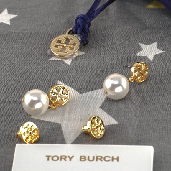 Tory Burch Miller Pearl Drop Earrings in Gold (Brand New with Dust Bag) - Picture 5 of 6